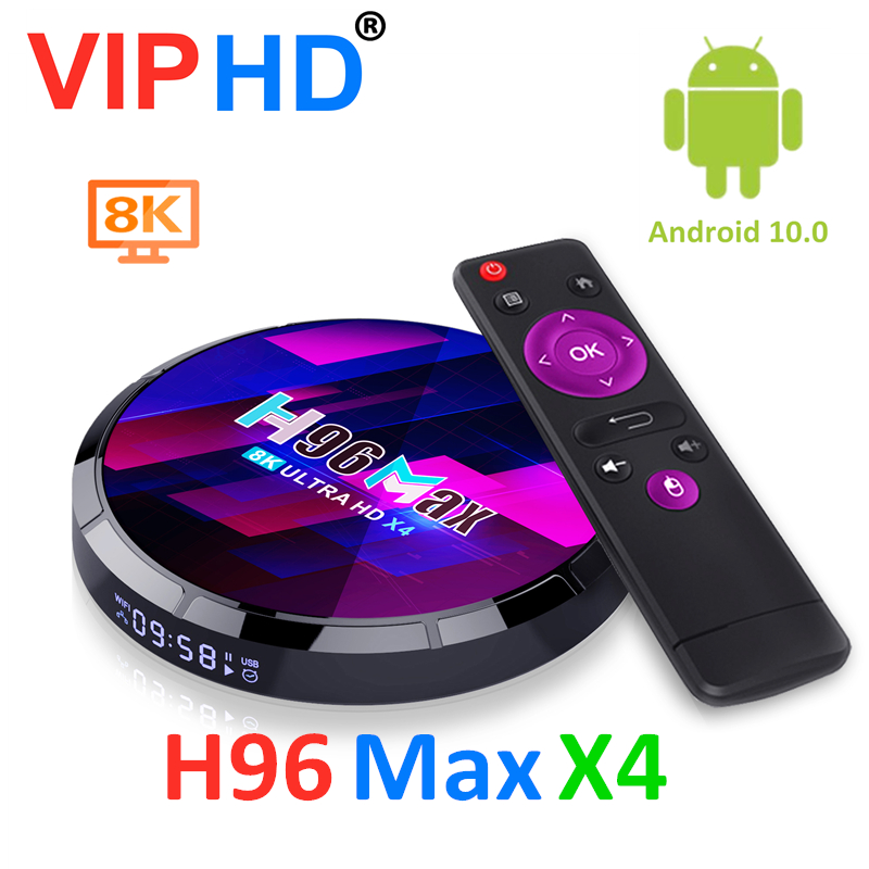 H96 MAX X4 Android 10.0 Amlogic S905X4 TV BOX Wifi 8K BT Smart Media Player Set Top Box H96MAX TVBOX